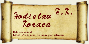 Hodislav Koraca vizit kartica